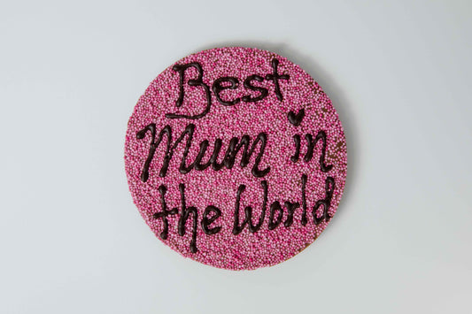 Giant Mother's Day Freckle Button - Pink Freckles with Milk Chocolate