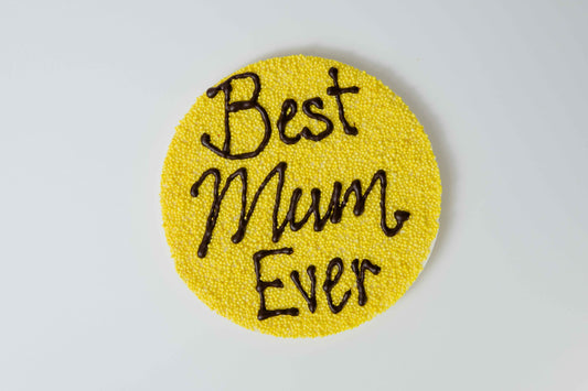 Giant Mother's Day Freckle Button - Yellow Freckles with White Chocolate