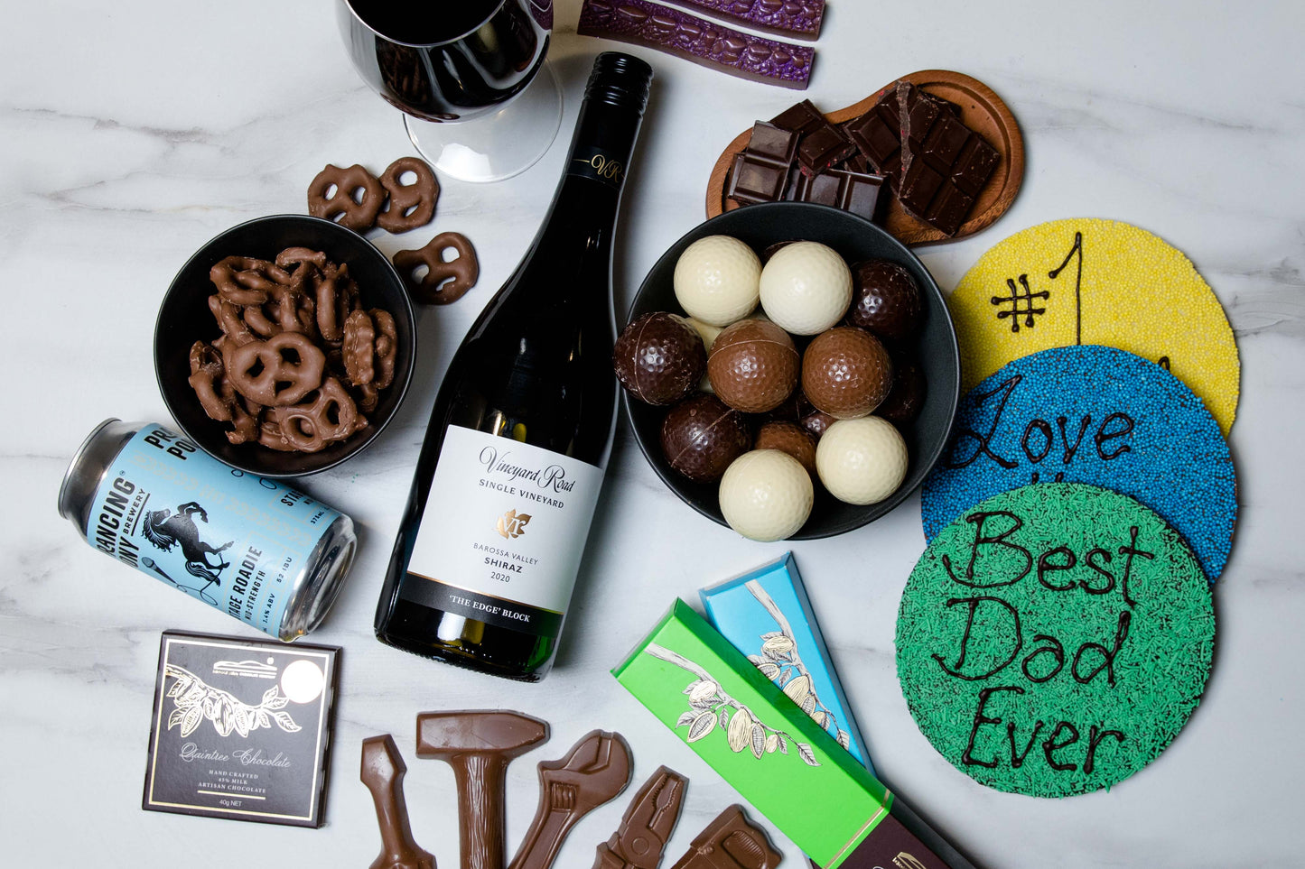 Big Father's Day Freckle Button - Green Freckles with Milk Chocolate