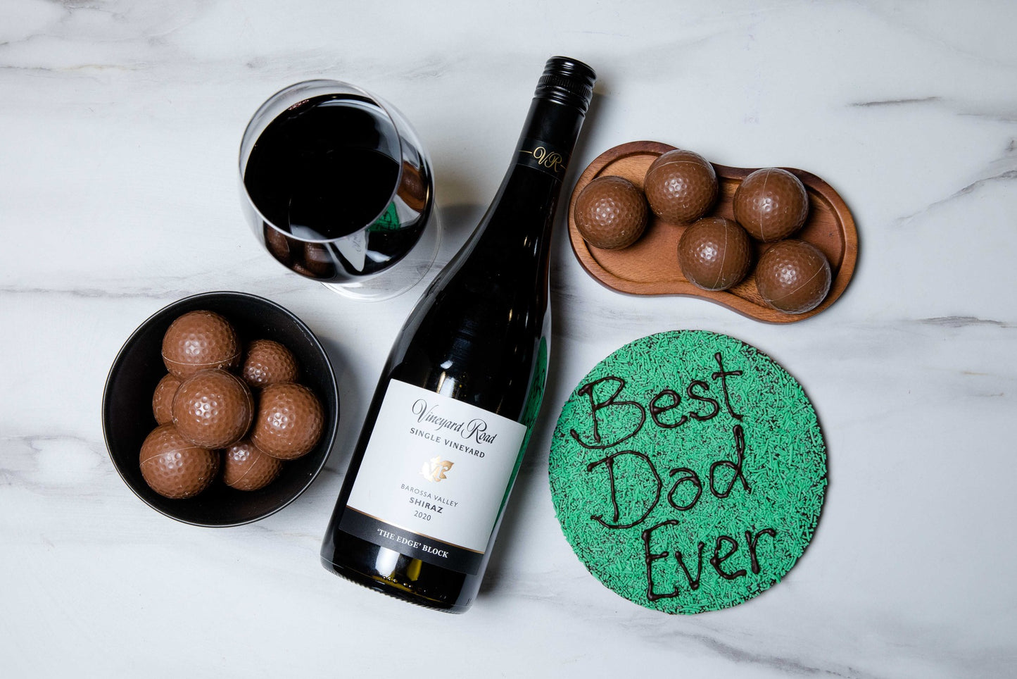Big Father's Day Freckle Button - Yellow Freckles with White Chocolate