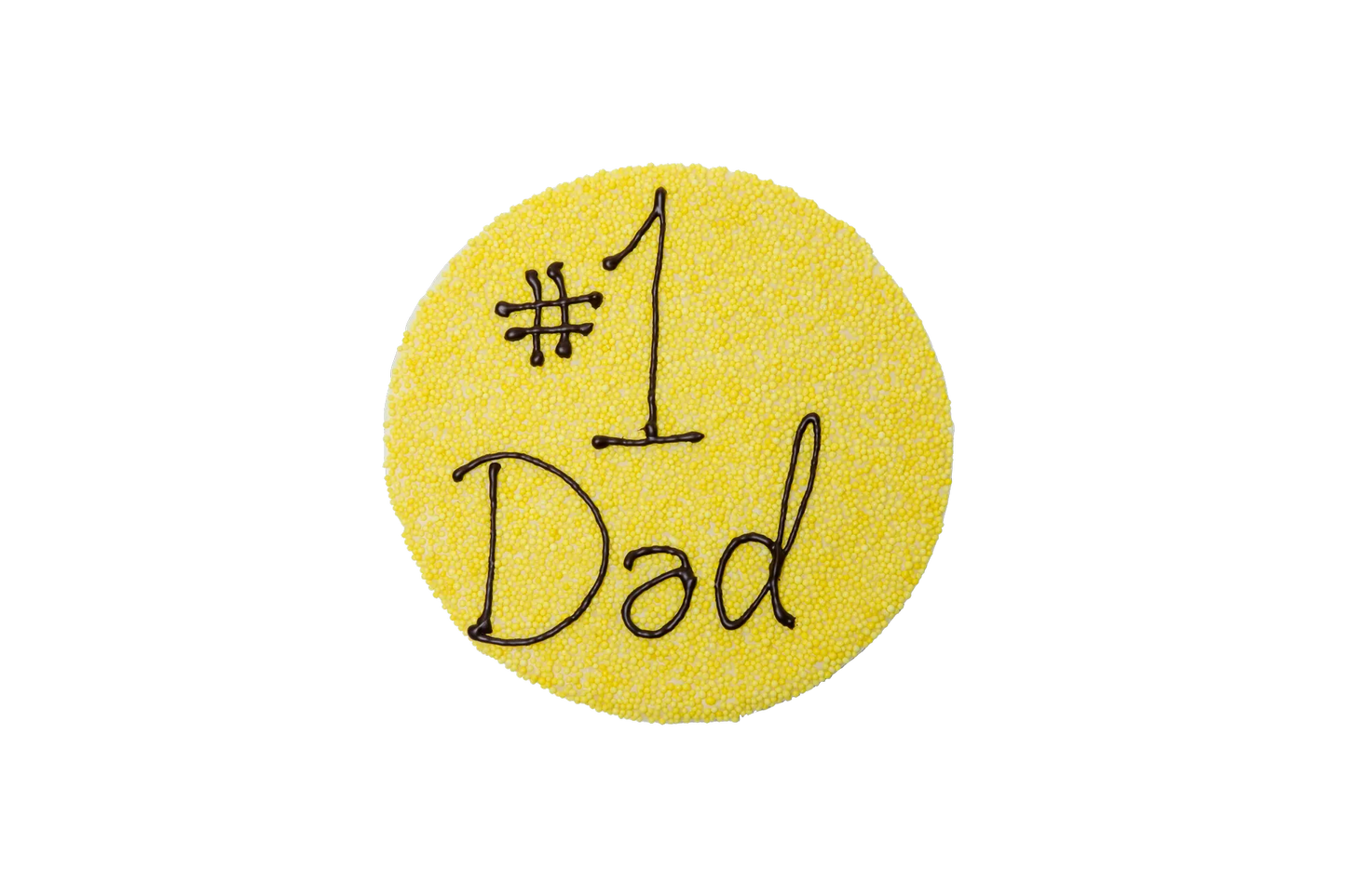 Big Father's Day Freckle Button - Yellow Freckles with White Chocolate