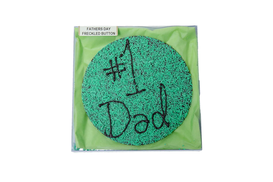 Big Father's Day Freckle Button - Green Freckles with Milk Chocolate