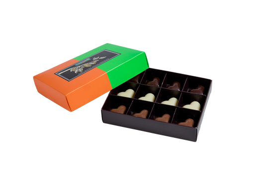 Mixed Solid Heart Gift Box 12 Pack