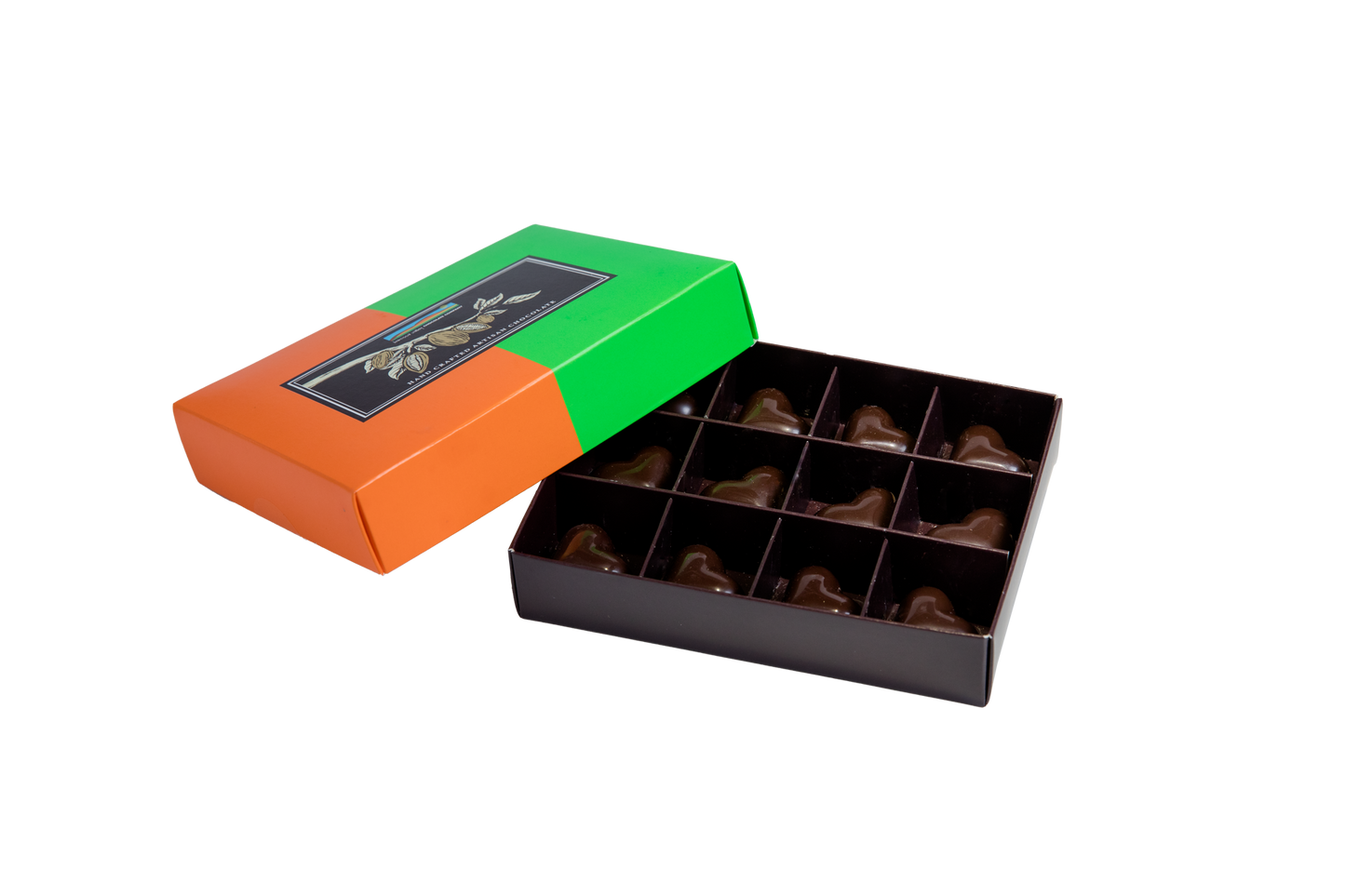 Dark Chocolate Heart Gift Box 12 Pack