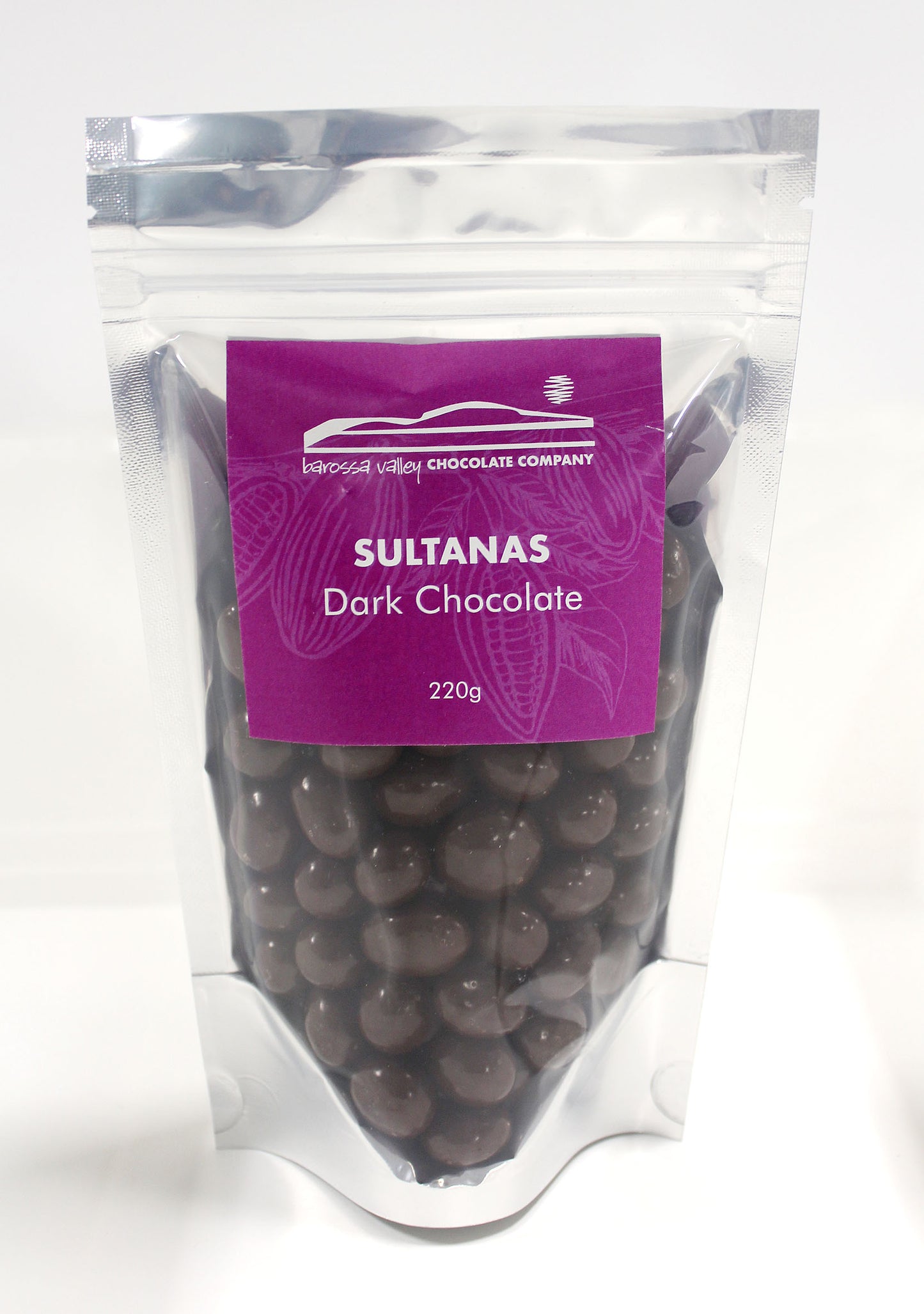 Dark Chocolate Sultanas Pouch 220g