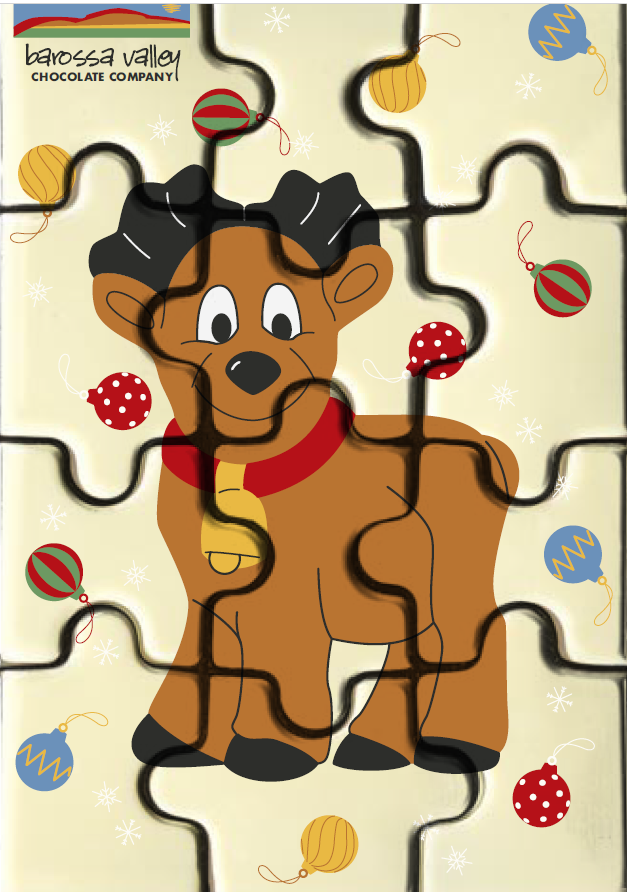White Rudi the Reindeer Puzzle