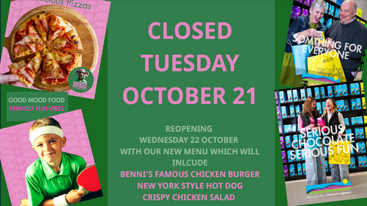 New menu out Wed, Oct 22. Closed Tues, Oct 21.