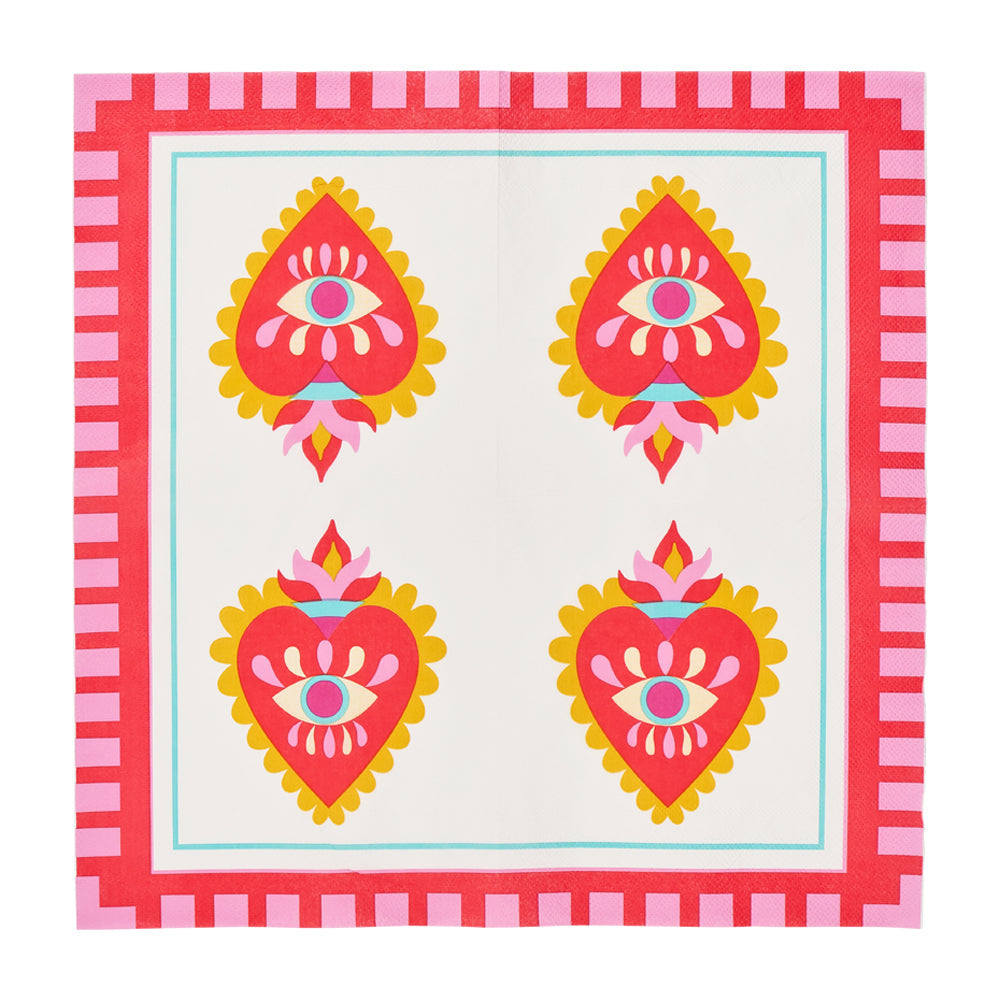 Paper Napkin Fiesta Heart