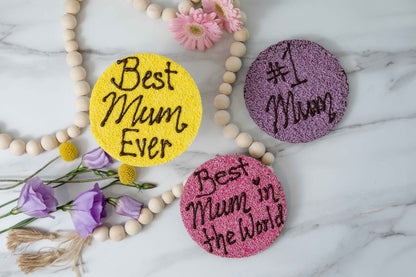 Big Mother's Day Freckle Button - Yellow Freckles with White Chocolate