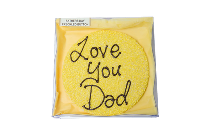 Big Father's Day Freckle Button - Yellow Freckles with White Chocolate