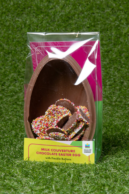 Easter Egg with Milk Chocolate Freckle Buttons