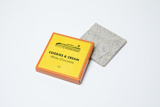 White Chocolate with Cookies & Cream 40g Block