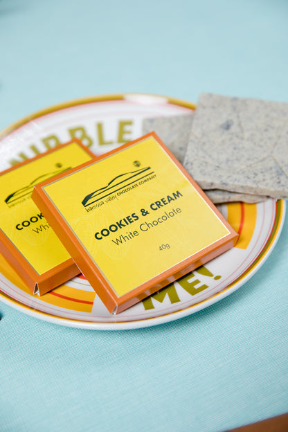White Chocolate with Cookies & Cream 40g Block