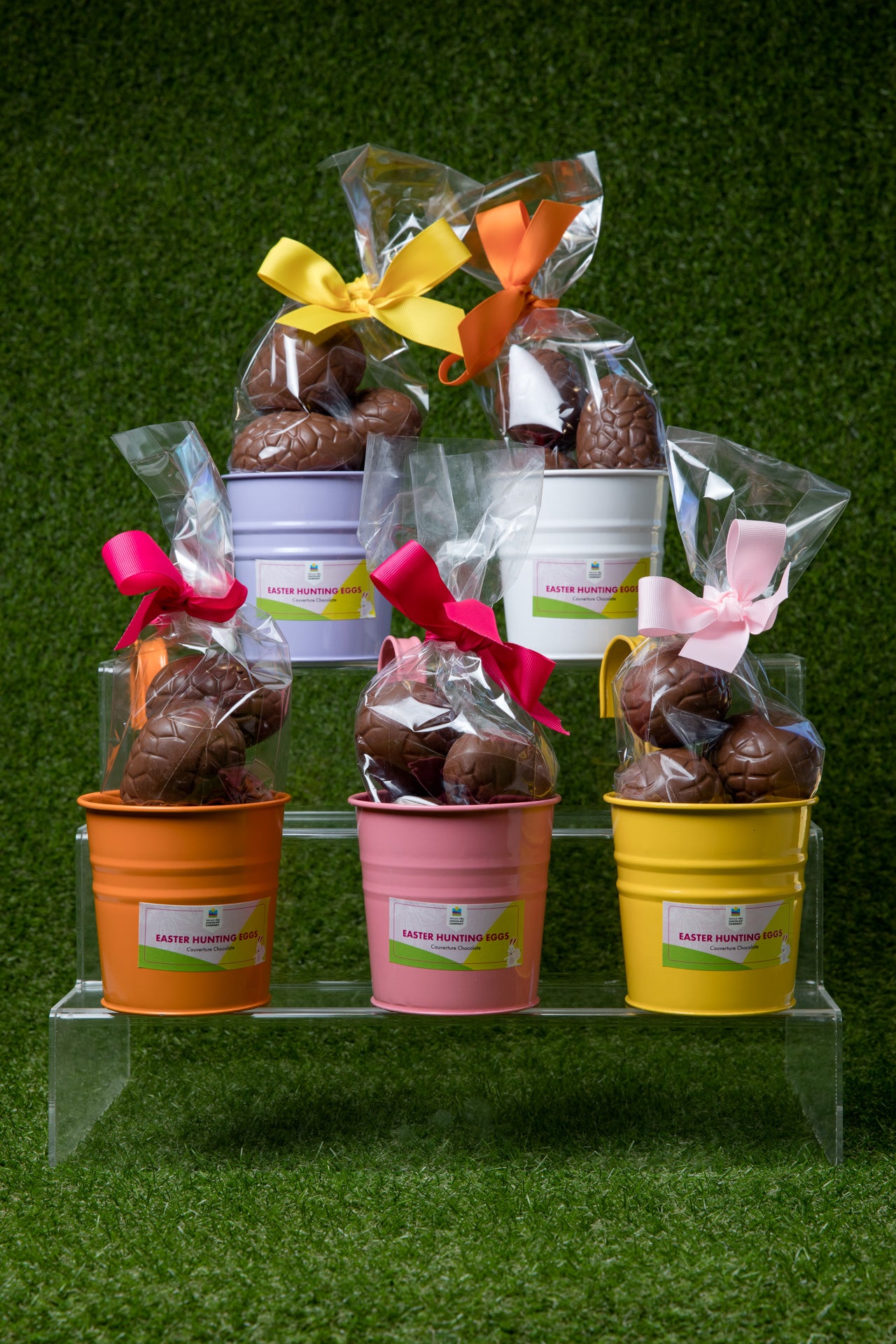 Small Hollow Easter Eggs in Hanging Bucket DC