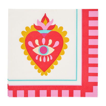 Paper Napkin Fiesta Heart
